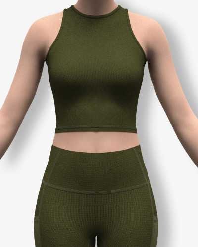 Active Sleeveless Cropped Top